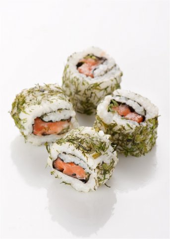 <b>三文鱼寿司近景特写摄影高清图片</b>