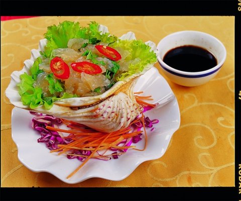 老醋海蜇头凉菜系列美食素材图片