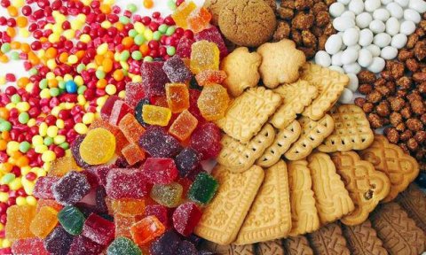 唯美彩色糖果摄影图片