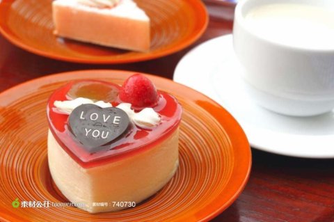 情人节心形蛋糕食品