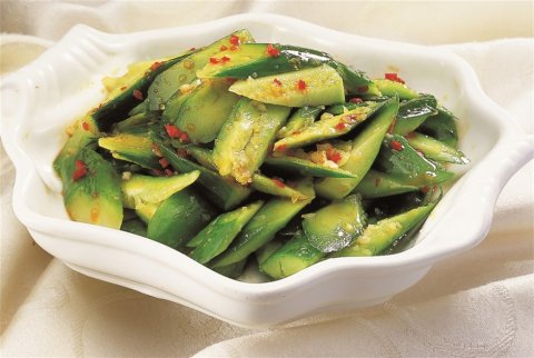 沪式小黄瓜凉菜系列美食素材图片