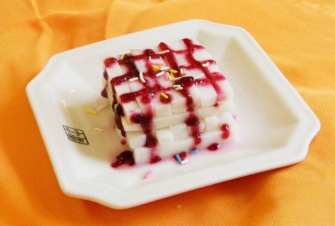 蓝莓山药酸甜可口的甜品美图