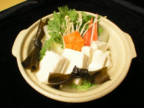 汤豆腐锅日式韩式美食素材图片