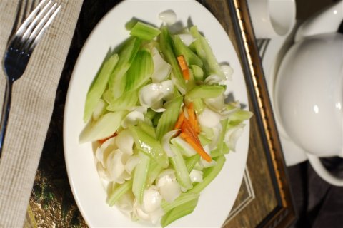 西芹百合中式菜品美食素材图片