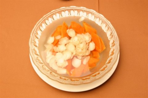 木瓜煮百合凉菜系列美食素材图片