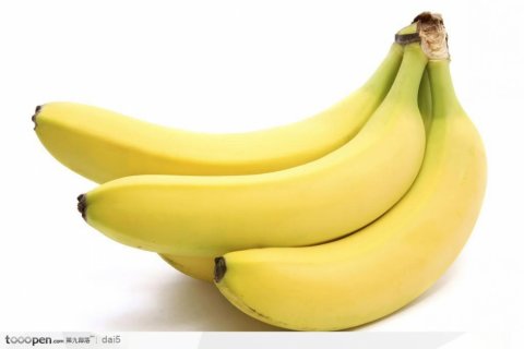 新鲜食材-一盘金黄的香蕉