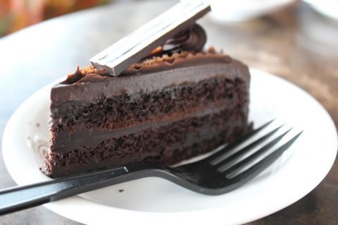 巧克力夹层蛋糕块图片