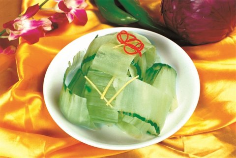 酸辣黄瓜皮凉菜系列美食素材图片