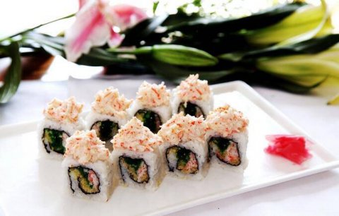 超好吃的美式寿司卷图片