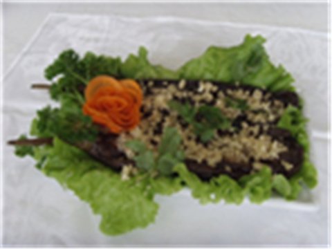 蒜香茄子元中式菜品美食素材图片